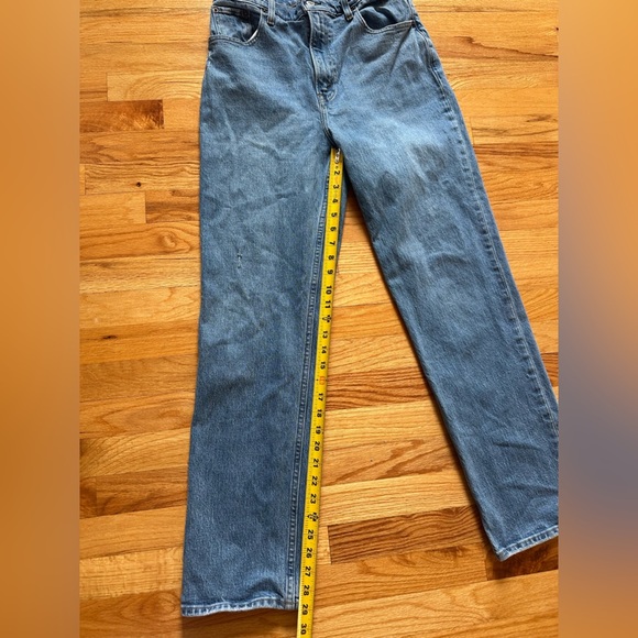 A&F Vintage Comfort Stretch Ultra High Rise 90s Straight Blue Jean size 29/8 - Picture 4 of 9